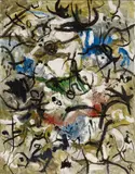77/AG2 by Rolf Cavael, 1977, Öl auf Leinwand, sold May 2008