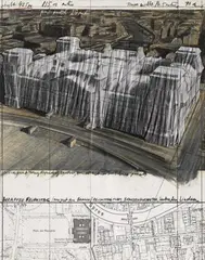 Christo, Wrapped Reichstag (Project for Berlin), 1984, Collage