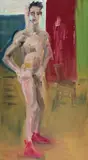 Michael Standing by Rainer Fetting, 1988, Öl auf Leinwand, offered May 2008
