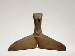 Lothar Fischer, Weiblicher Flügeltorso V, 1982, Bronzeplastik mit rot-brauner Patina. Höhe