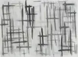Günther Förg, Ohne Titel, 1998, Tusche, Aquarell und Farbkreide auf schwerem Velin
