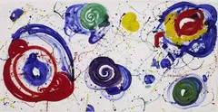 Sam Francis, Red & Blue (SF 62 - 103), 1962, Acryl auf Karton