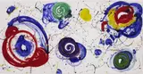 Red & Blue (SF 62 - 103) by Sam Francis, 1962, Acryl auf Karton, sold May 2008