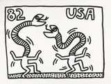 Keith Haring, OHNE TITEL, 1982, Tusche auf festem Bütten