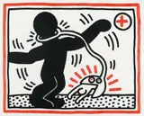 Keith Haring, Ohne Titel 1, Original-Farblithographie auf Rives-Velin