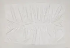 Oskar Holweck, 27VIII.69/5, 1969, Papierelief aus chamoisfarbenem Papier auf Karton