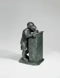 Ohne Titel (Malerstamm - Tilman) by Jörg Immendorff, 2005, Bronzeplastik mit schwarz-grüner Patina. Höhe ca, sold May 2008