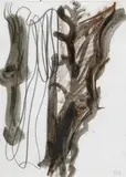 Ohne Titel by Per Kirkeby, 1986, Tusche, Graphit und Pastellkreide auf Zeichenblockpapier (der Oberrand perforiert), offered May 2008