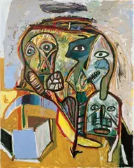 Lucebert, Ohne Titel, 1989, Öl auf Leinwand