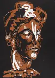 Markus Lüpertz, Zehn Holzschnitte zum Mykenischen Lächeln, 1985/1986, 6 (of 10) woodcuts on card. Each