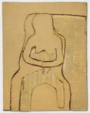 Conrad Marca-Relli, Ohne Titel, Collage aus Sackleinen und Zeitungspapier auf Leinwand