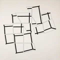 Manfred Mohr, P 370 - U, 1984/1986, Acryl auf Leinwand