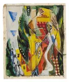 Die Jakobsleiter I by Ernst Wilhelm Nay, 1946, Gouache und Bleistift auf chamoisfarbenem Velin, sold May 2008
