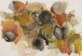 Ohne Titel (Scheibenbild) by Ernst Wilhelm Nay, 1961, Watercolor, sold May 2008