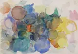 Ohne Titel (Scheibenbild) by Ernst Wilhelm Nay, 1961, Aquarell auf Karton, sold May 2008