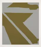 Blinky Palermo, Oliv/Silber, 1971, Farbserigraphie auf festem glatten Papier