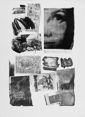 Pledge by Robert Rauschenberg, 1968, Farblithographie auf schwerem Velin, sold May 2008