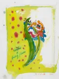 Thomas Schütte, Rokoko = Fading Flowers, 2001, Aquarell auf Velin