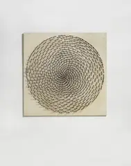 Günther Uecker, Zero Garden, 1966, Nagelung auf Leinwand auf Holz