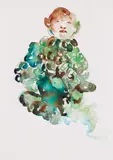 Paloma Varga Weisz, Ohne Titel (Grüner Geist), 2002, Aquarell und Farbstift auf Papier