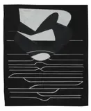 Victor Vasarely, Ohne Titel, 1955, Gouache und Graphit auf schwarzem Karton