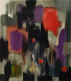 Gräser zwischen Steinen by Fritz Winter, 1961, Öl auf Leinwand, sold May 2008