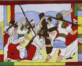 Josef Wittlich, Ohne Titel (Kreuzigung Christi), Gouache auf Karton
