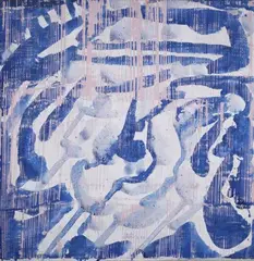 7. Gesang by Herbert Zangs, 1957, Dispersion auf Leinwand, offered May 2008