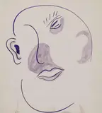 Ohne Titel (Kartoffelkopf) by Sigmar Polke, Gouache auf beschichtetem Papier, sold May 2008