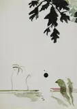 Ohne Titel (Landschaft mit Palmen und Laubwerk) by Sigmar Polke, Gouache und Tusche auf Papier, sold May 2008