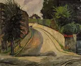 Lucien Adrion, Vorstadt mit Gärten und Straßenkehre