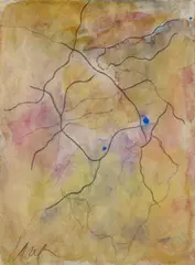 Jean Arp, Ohne Titel, Aquarell und Graphitzeichnung auf einfachem Zeichenpapier