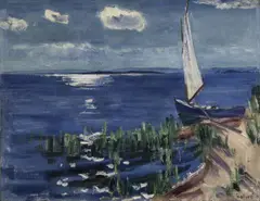 Am Chiemsee by Arnold Balwé, Öl auf Leinwand, sold May 2008