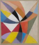 Étienne István Beothy, Komposition, Pastell auf dünnem faserhaltigen Tonpapier