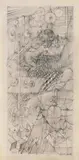 Hans Bellmer, Studie zu Madame Eduarda, Bleistiftzeichnung auf dünnem elfenbeinfarbenem Papier