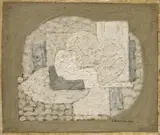 Serge Charchoune, Nature morte au pichet et au citron, Öl auf Leinwand