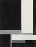 Walter Dexel, 27 II - Entwurf für ein Ölbild, Gouache über zarter Bleistiftvorzeichnung auf einfachem Zeichenpapier