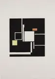 Walter Dexel, Quadrate, Original-Holzschnitt