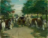 Otto Dill, Auffahrt zum Maimarkt, Öl auf Leinwand