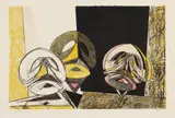 Max Ernst, Masque, Original-Farblithographie auf leicht genarbtem Velin