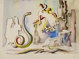 Marta Hegemann, Mirakel, Aquarell über Bleistift auf elfenbeinfarbenem festen, leicht genarbten Velin