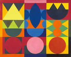 Auguste Herbin, Variations, Öl auf Leinwand