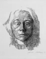 Selbstbildnis by Käthe Kollwitz, Original-Lithographie auf Bütten, sold May 2008