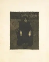 Sitzende Alte by Paula Modersohn-Becker, Original-Radierung (Ätzung und Aquatinta) auf Velin, sold May 2008