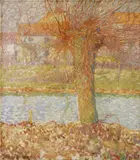 Weide am Fluß by Walter Ophey, Öl auf Leinwand, sold May 2008