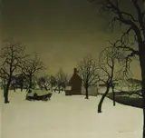 Valerius de Saedeleer, Tempelhof onder de Sneeuw (Sint-Martens-Latem), Öl auf Leinwand