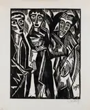 Die heiligen drei Könige by Karl Schmidt-Rottluff, Original-Holzschnitt (Reiberdruck), sold May 2008