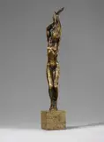 Kleine Daphne by Renée Sintenis, Bronzeplastik. Höhe 29,1 cm, auf hell marmorierten Steinsockel, sold May 2008