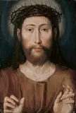 zugeschrieben Ambrosius Benson, CHRISTUS ALS SCHMERZENSMANN., Öl auf Eichenholz (parkettiert)