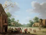 Joost Cornelisz Droochsloot, BELEBTE DORFSTRASSE.